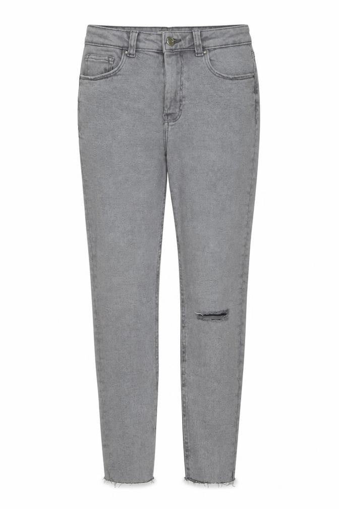 Denim & Co. Womens Grey Cotton Skinny Jeans Size 10 L26 in Regular Button