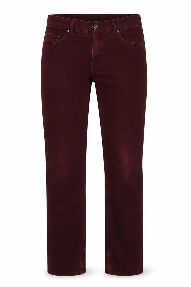 H&M Womens Red Cotton Straight Jeans Size 32 in L32 in Regular Button