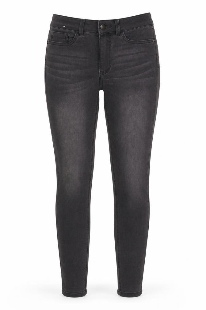 Nutmeg Womens Grey Cotton Skinny Jeans Size 8 L31 in Regular Button