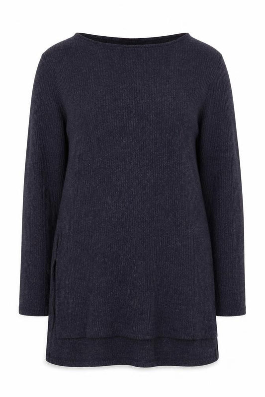 Front view of Atmosphere women’s blue polyester pullover sweatshirt, size UK 10, pullover