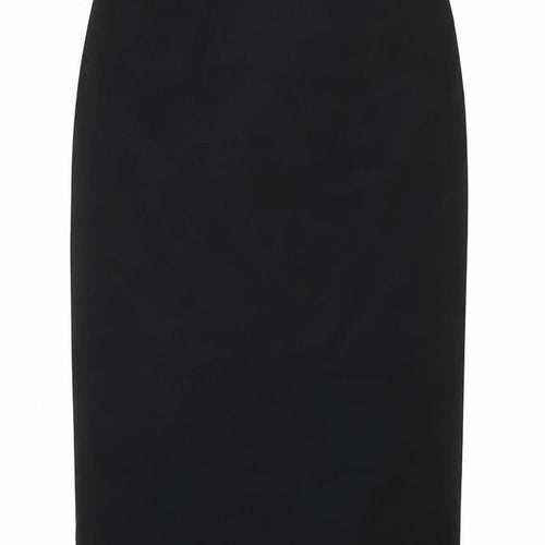 R Collection Womens Black Polyester Straight & Pencil Skirt Size 34 in Zip