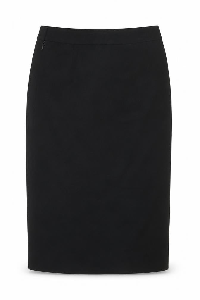 R Collection Womens Black Polyester Straight & Pencil Skirt Size 34 in Zip