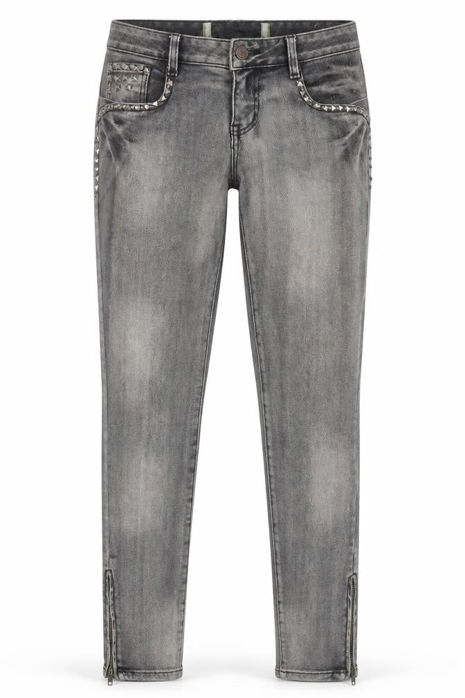 ROMP Womens Grey Cotton Skinny Jeans Size 28 in L30 in Regular Button