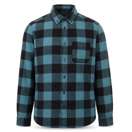 Primark Mens Blue Plaid Cotton Button-Up Size XS Collared Button - Pocket Detail