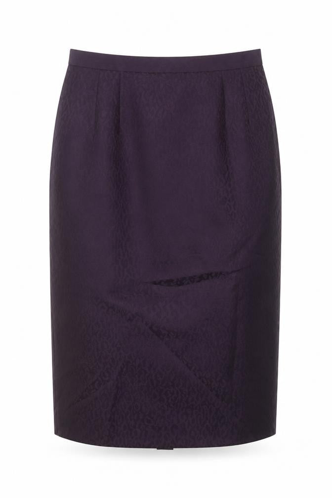 kaspa Womens Purple Animal Print Polyester Straight & Pencil Skirt Size 10 Button