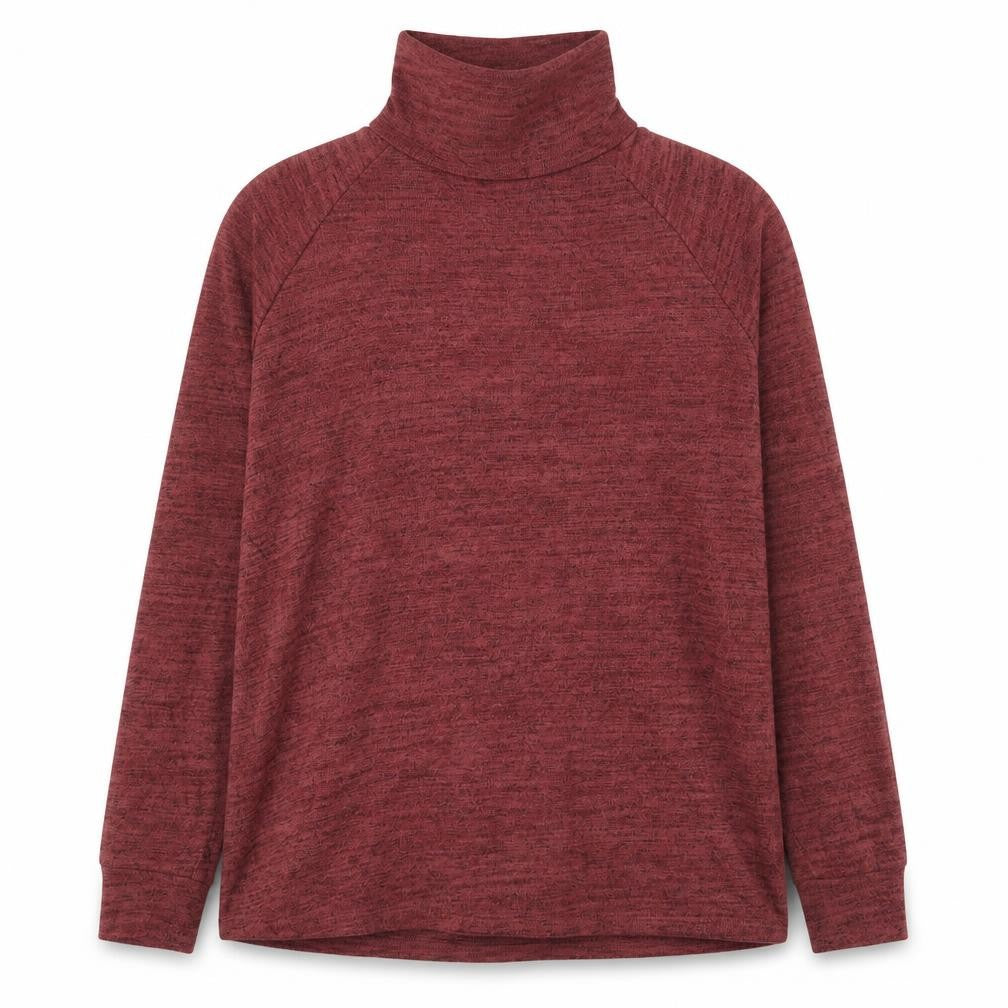 Front view of Next women’s red high neck viscose jumper, size UK 14