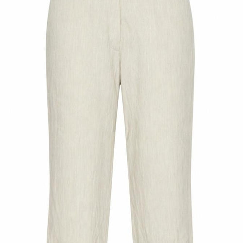 Aaayal Womens Beige Wool Capri Trousers Size 12 L22 in Regular Zip