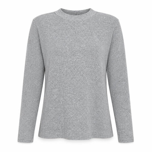 Front view of Next women’s grey round neck polyester jumper, size UK 14
