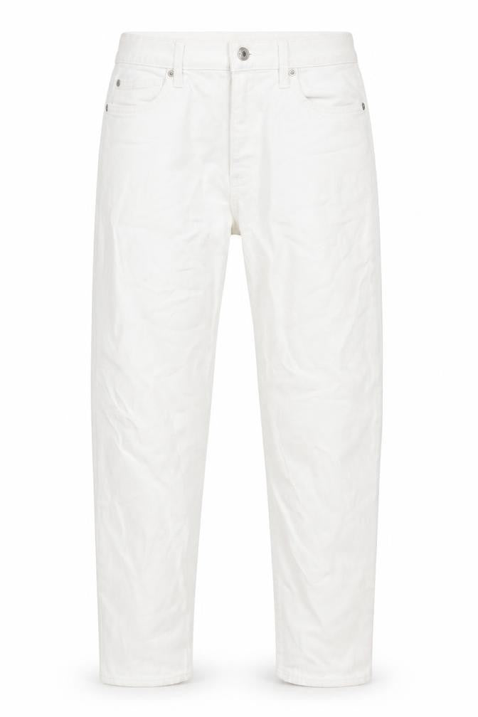 Gap Womens White Cotton Tapered Jeans Size 28 in L24 in Regular Button