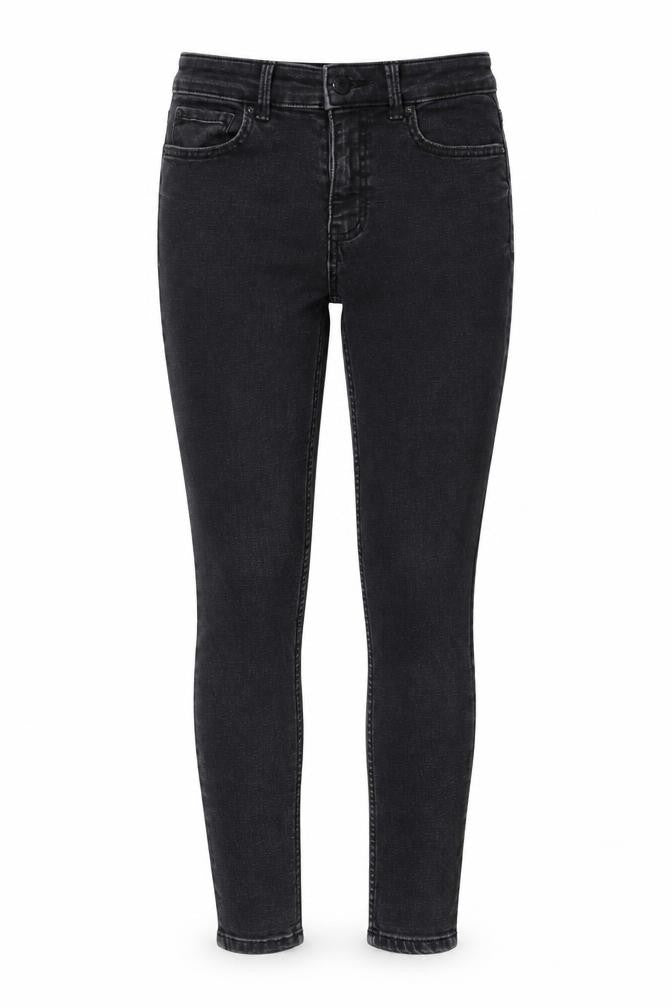 Marks and Spencer Womens Grey Cotton Skinny Jeans Size 8 L25 in Regular Button