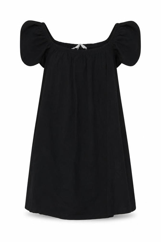 Front view of Red Herring women’s black cotton a-line, size UK 8, round neck pullover