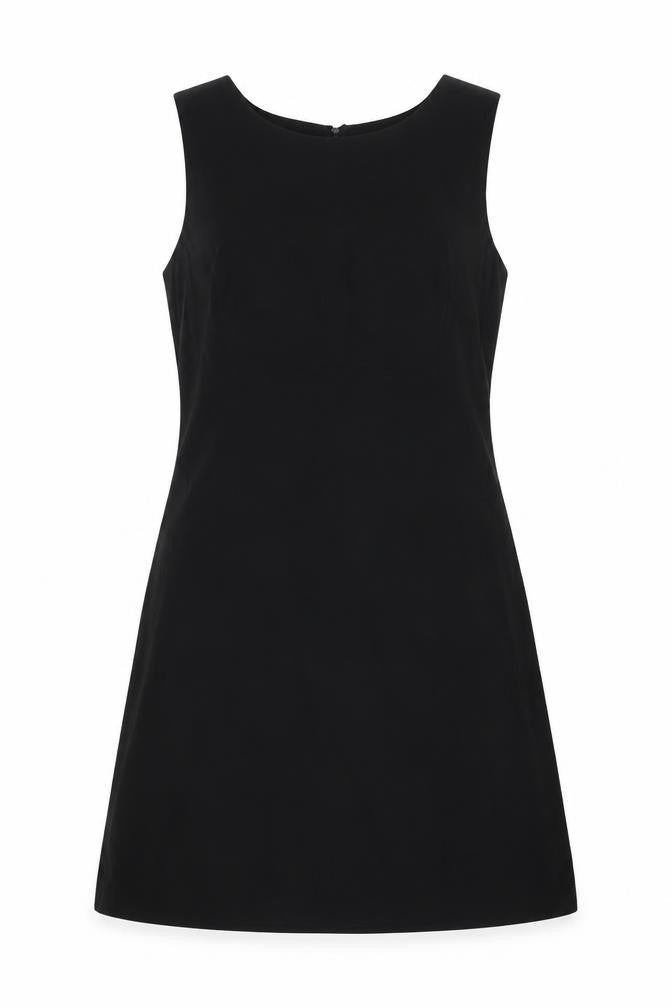 Country Road Womens Black Polyester A-Line Size 8 Boat Neck Zip