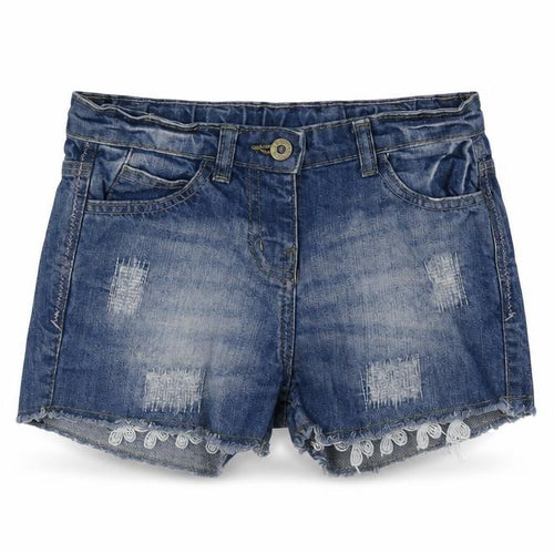 John Lewis Womens Blue Cotton Bermuda Shorts Size 8 L3 in Regular Button