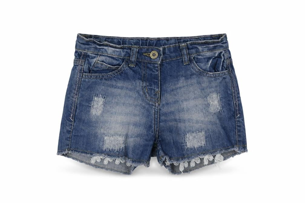 John Lewis Womens Blue Cotton Bermuda Shorts Size 8 L3 in Regular Button