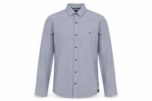 ONLY & SONS Mens Blue Polyester Button-Up Size S Collared Button
