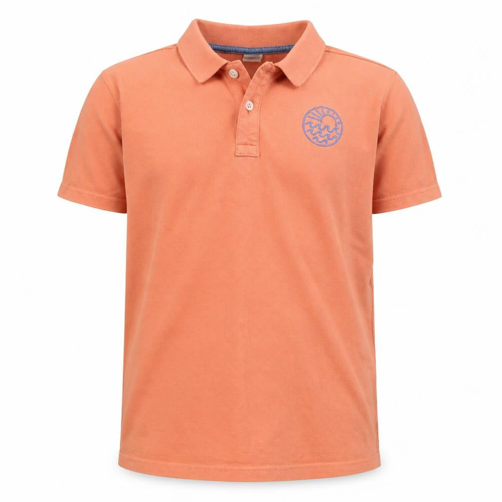 Gymboree Boys Orange 100% Cotton Basic Polo Size L Collared Pullover