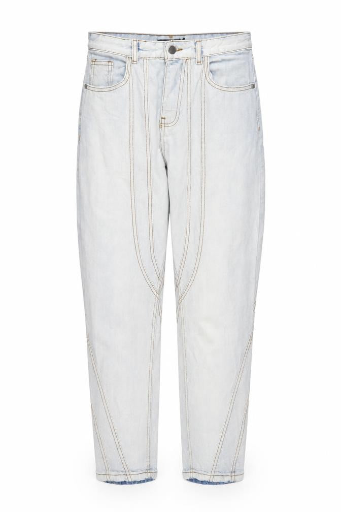Nasty Gal Womens Blue Cotton Straight Jeans Size 10 L29 in Regular Zip - Seem Details