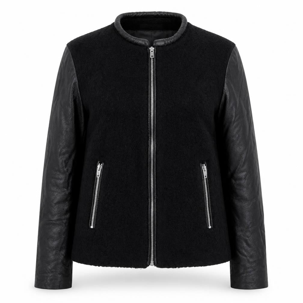 H&M Womens Black Jacket Size 14 Zip