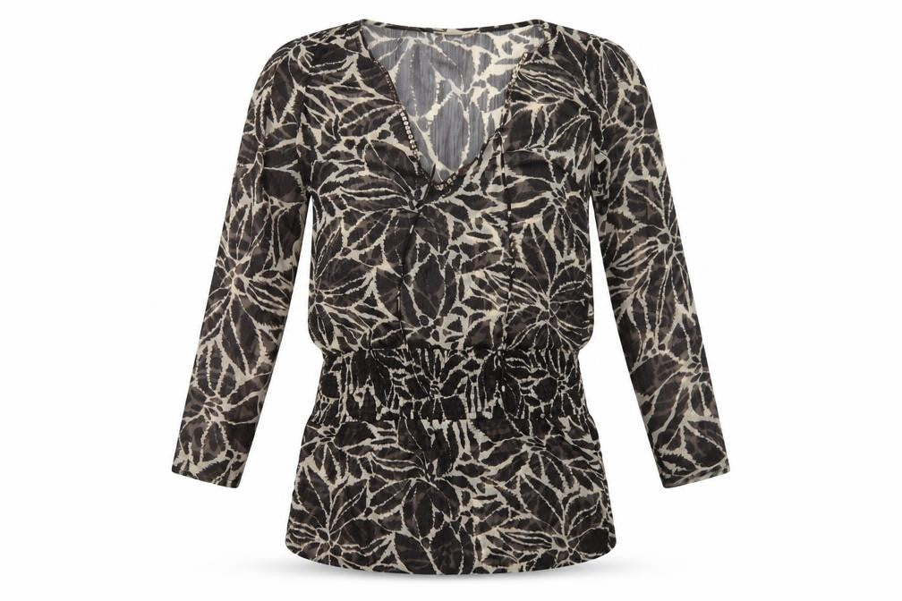Accessorize Womens Brown Geometric Polyester Cover Up Size S