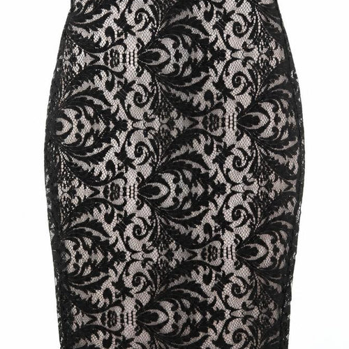 Miss Selfridge Womens Multicoloured Polyester Straight & Pencil Skirt Size 6 Zip