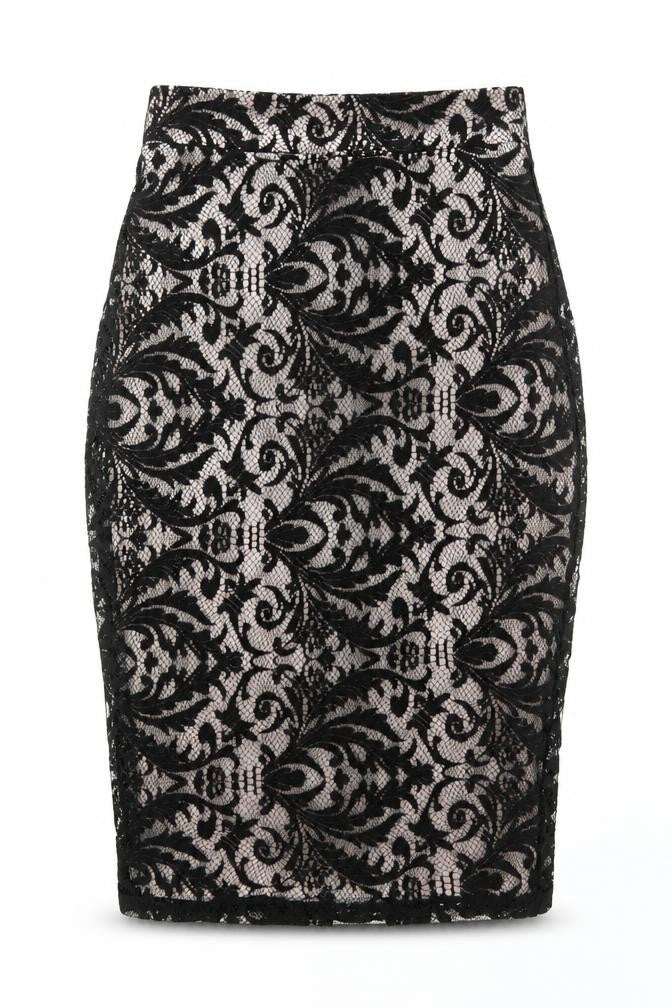 Miss Selfridge Womens Multicoloured Polyester Straight & Pencil Skirt Size 6 Zip