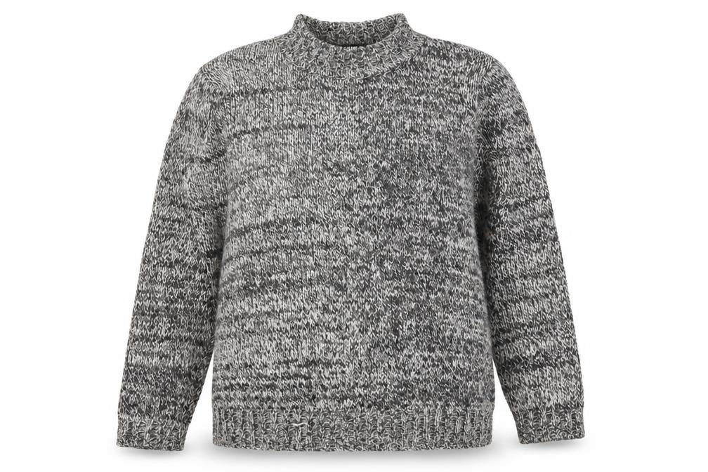 Balsamik Womens Grey Mock Neck Acrylic Pullover Jumper Size 10 - UK size 10-12