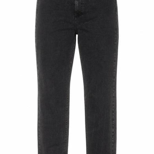 ASOS Womens Black Cotton Straight Jeans Size 25 in L36 in Regular Button