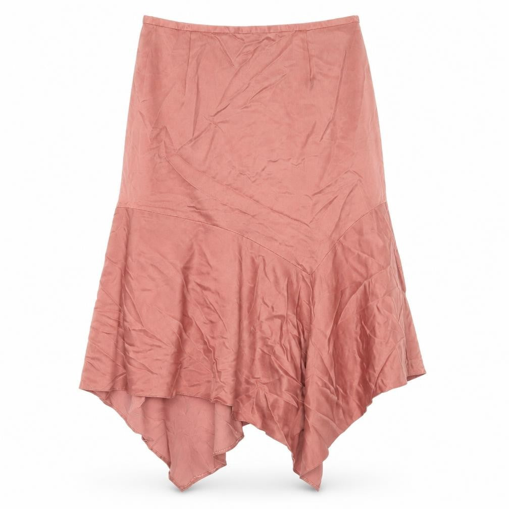 Minosa Womens Pink Polyethylene A-Line Skirt Size 12 Zip