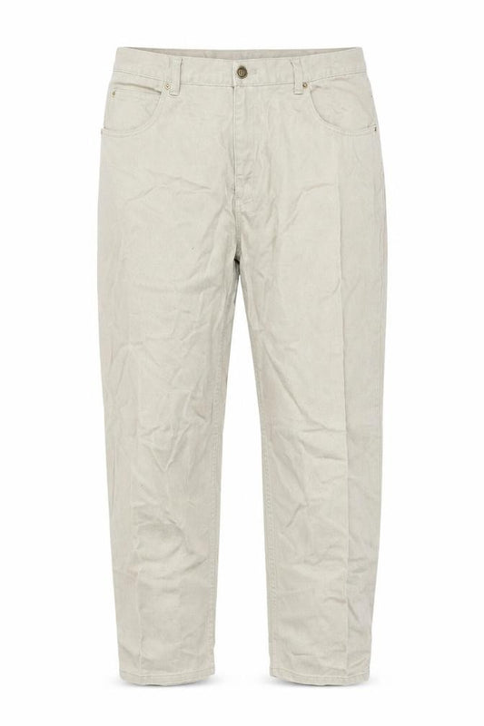 Front view of Mackays Beige Cotton Mom Jeans, size 36, in, 29-inch leg Regular Zip
