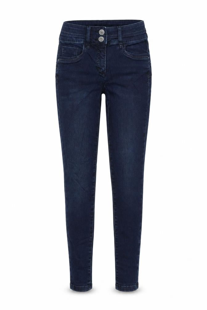 Preworn Womens Blue Polyester Skinny Jeans Size 10 L28 in Regular Zip