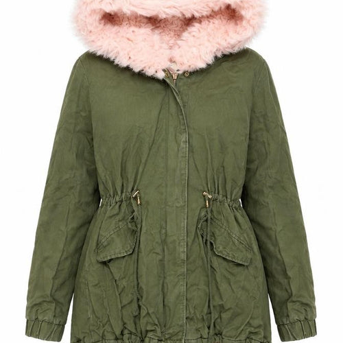 Preworn Womens Green Trench Coat Coat Size S Zip