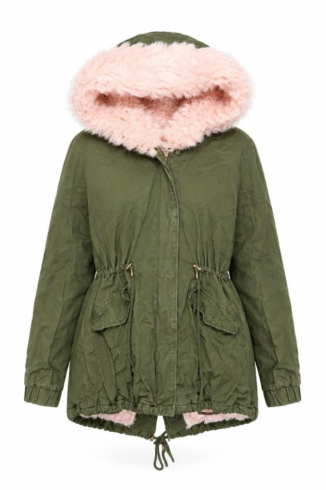 Preworn Womens Green Trench Coat Coat Size S Zip