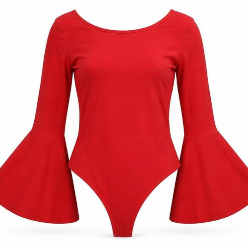 Look of the day Womens Red Polyester Bodysuit One-Piece Size 8 Snap