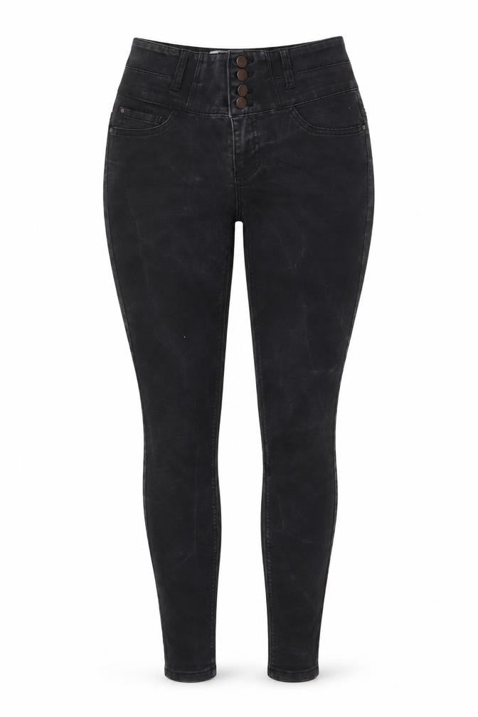 New Look Womens Grey Cotton Skinny Jeans Size 8 L27 in Regular Button