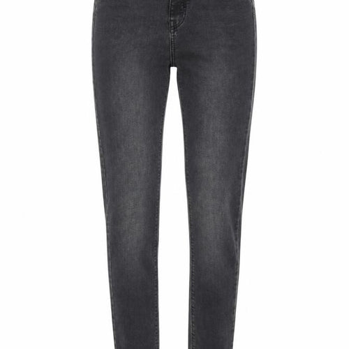 Denim & Co. Womens Grey Cotton Skinny Jeans Size 8 L31 in Regular Button