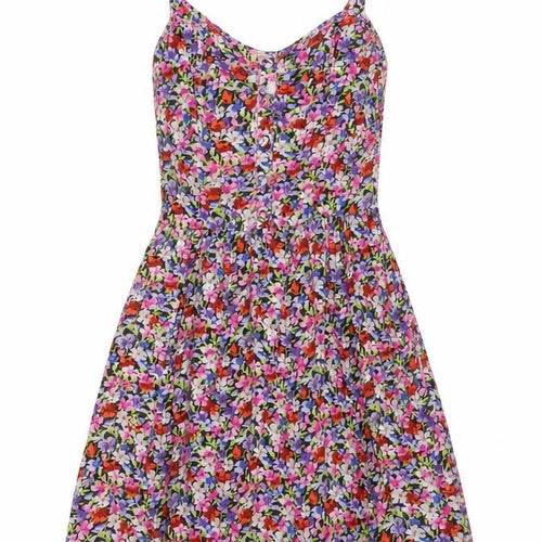 New Look Womens Multicoloured Floral Viscose Fit & Flare Size 6 Sweetheart Pullover