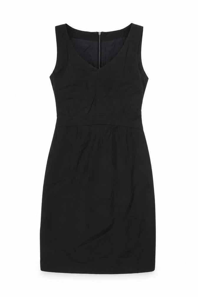 Gap Womens Black Polyester A-Line Size 6 V-Neck Zip