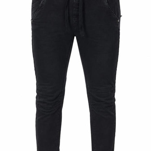 Preworn Mens Black Cotton Trousers Size S L29 in Regular