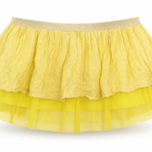 Mango Girls Yellow Cotton Tutu Skirt Size XS Regular Pull On