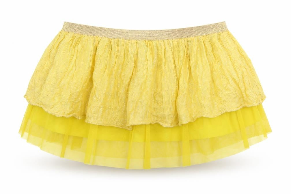 Mango Girls Yellow Cotton Tutu Skirt Size XS Regular Pull On