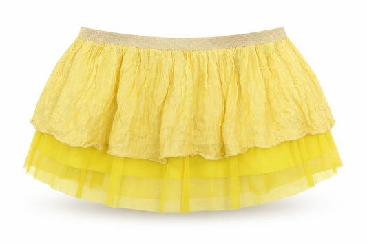 Mango Girls Yellow Cotton Tutu Skirt Size XS Regular Pull On