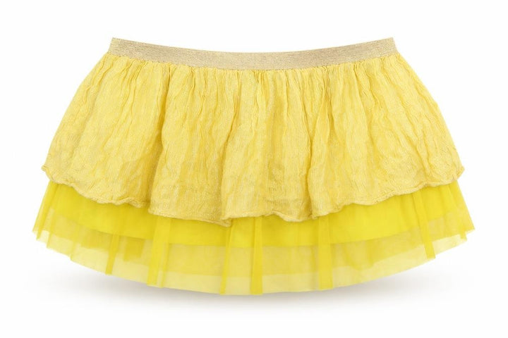 Mango Girls Yellow Cotton Tutu Skirt Size XS Regular Pull On