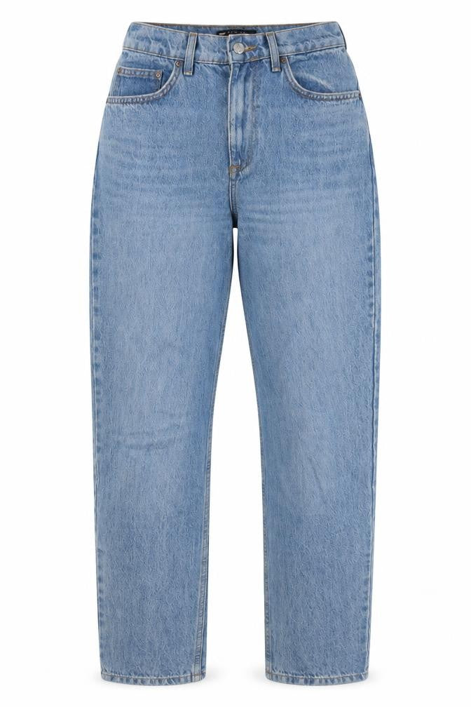 ASOS Womens Blue Cotton Straight Jeans Size 25 in L30 in Regular Button