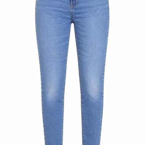 Denim & Co. Womens Blue Cotton Skinny Jeans Size 8 L29 in Regular Button