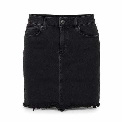 Pieces Womens Black Cotton Straight & Pencil Skirt Size M Zip