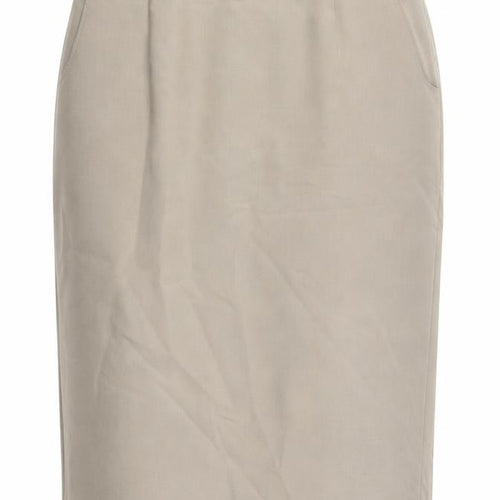 c.h.i.c.c Womens Beige Polyester Straight & Pencil Skirt Size 44 Zip