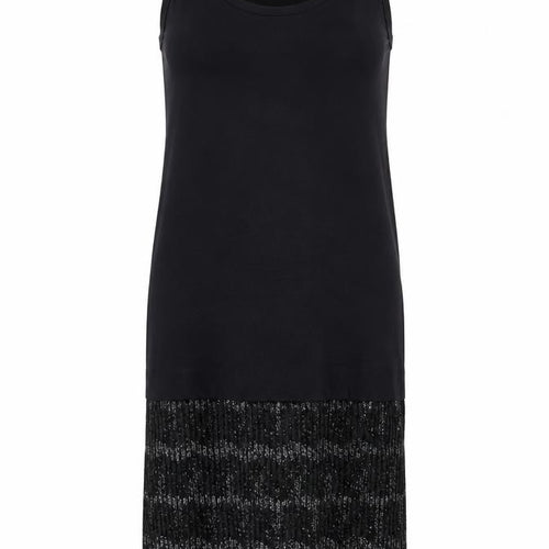 Zara Womens Black Cotton Tank Dress Size S Round Neck Pullover