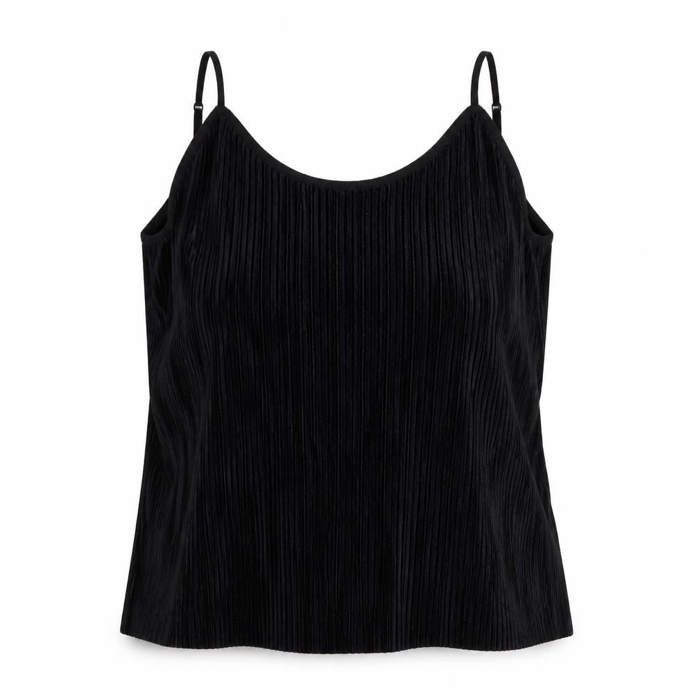 Jasmine & Juliana Womens Black Polyester Camisole Tank Size XL V-Neck