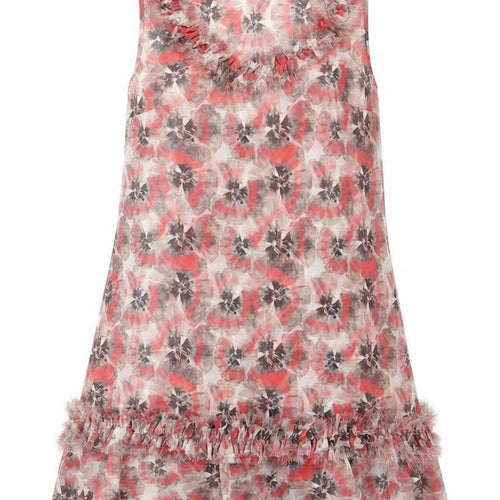 Topshop Womens Multicoloured Floral Polyester Tank Dress Size 10 Round Neck Pullover