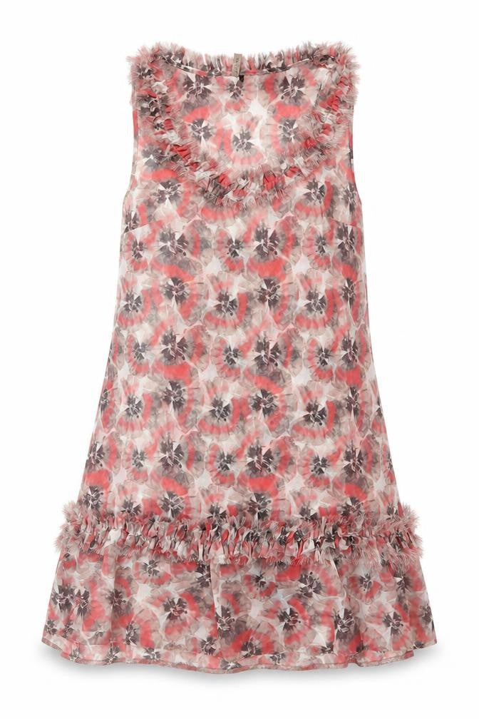 Topshop Womens Multicoloured Floral Polyester Tank Dress Size 10 Round Neck Pullover
